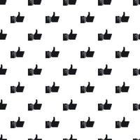 Thumb up gesture pattern, simple style vector