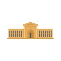 Urban parliament icon flat isolated vector