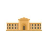 Urban parliament icon flat isolated vector