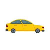ciudad coche taxi no tripulado icono plano aislado vector