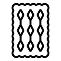 Chip cracker icon outline vector. Food biscuit vector
