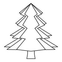 Spruce icon, outline style vector