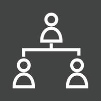Connected Users II Line Inverted Icon vector