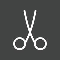 Scissors Line Inverted Icon vector