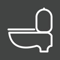 Toilet Seat Line Inverted Icon vector