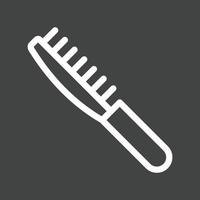 Hair Brush Line Inverted Icon vector