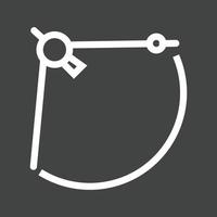 Measurement Line Inverted Icon vector