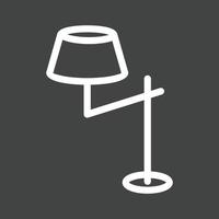 Lamp with stand Line Inverted Icon vector