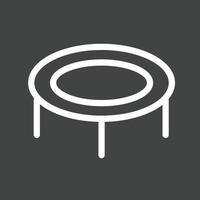 Trampoline Line Inverted Icon vector