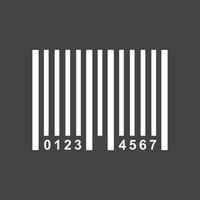 Bar Code Line Inverted Icon vector