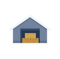 Storage parcel warehouse icon flat isolated vector