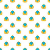 Envelope with sheet of paper pattern cartoon style vector