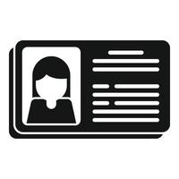 Id card employee icon simple vector. Name badge vector