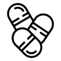 Capsule diet icon outline vector. Run device vector