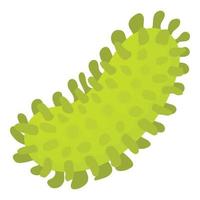 Cell of dangerous virus icon, cartoon style vector