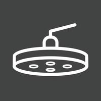 Operating Room Light Line Inverted Icon vector