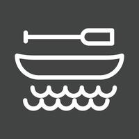 Boat I Line Inverted Icon vector