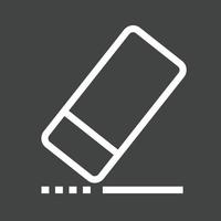 Eraser Line Inverted Icon vector