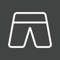 Shorts Line Inverted Icon vector