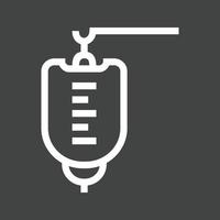Medical Drip Line Inverted Icon vector