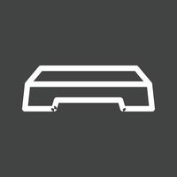 Aerobics Stand Line Inverted Icon vector