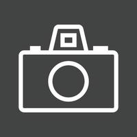 Camera Enhance Line Inverted Icon vector