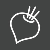 Beet Line Inverted Icon vector