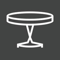 Small Table Line Inverted Icon vector