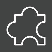 Puzzle Piece Line Inverted Icon vector