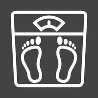 Weighing Machine Line Inverted Icon vector