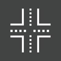 Linked Road Line Inverted Icon vector