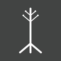 Coat Stand Line Inverted Icon vector