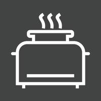 Toaster Line Inverted Icon vector