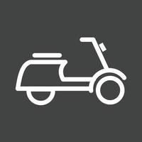 icono de línea de bicicleta de juguete invertida vector