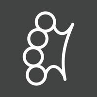 Knuckle Line Inverted Icon vector