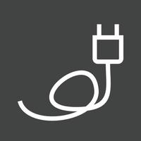 Charger Line Inverted Icon vector