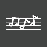 Music Staff Line Inverted Icon vector