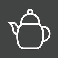 Kettle Line Inverted Icon vector