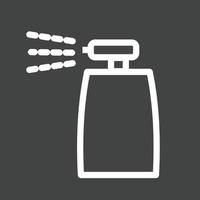 icono de línea de botella de spray invertida vector