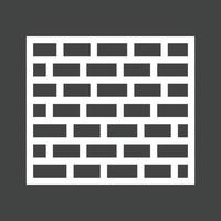 Brick Wall I Line Inverted Icon vector