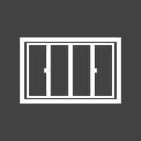 Windows Line Inverted Icon vector