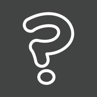 Question Mark Line Inverted Icon vector