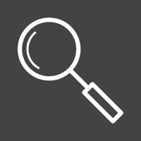 Magnifying glass Line Inverted Icon vector