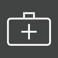 Medicine Box Line Inverted Icon vector