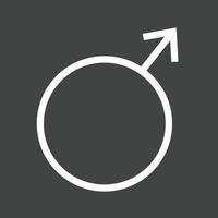 Man Line Inverted Icon vector