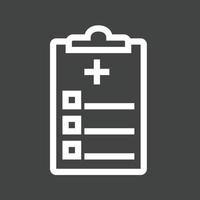 Medical Chart Line Inverted Icon vector