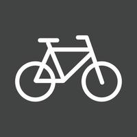 icono de línea de bicicleta invertida vector