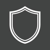 Shield I Line Inverted Icon vector