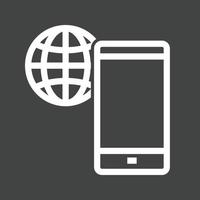 Global Connection Line Inverted Icon vector