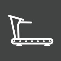 Treadmill Line Inverted Icon vector